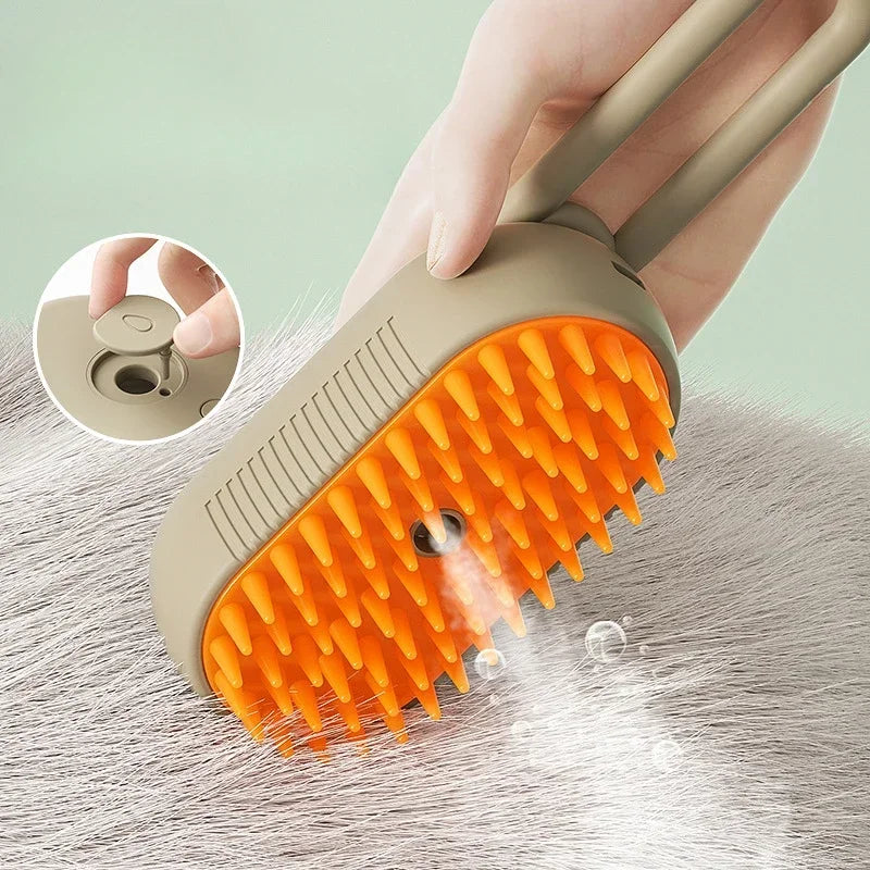 PawLuxe™ 3-in-1 Steam Grooming Brush