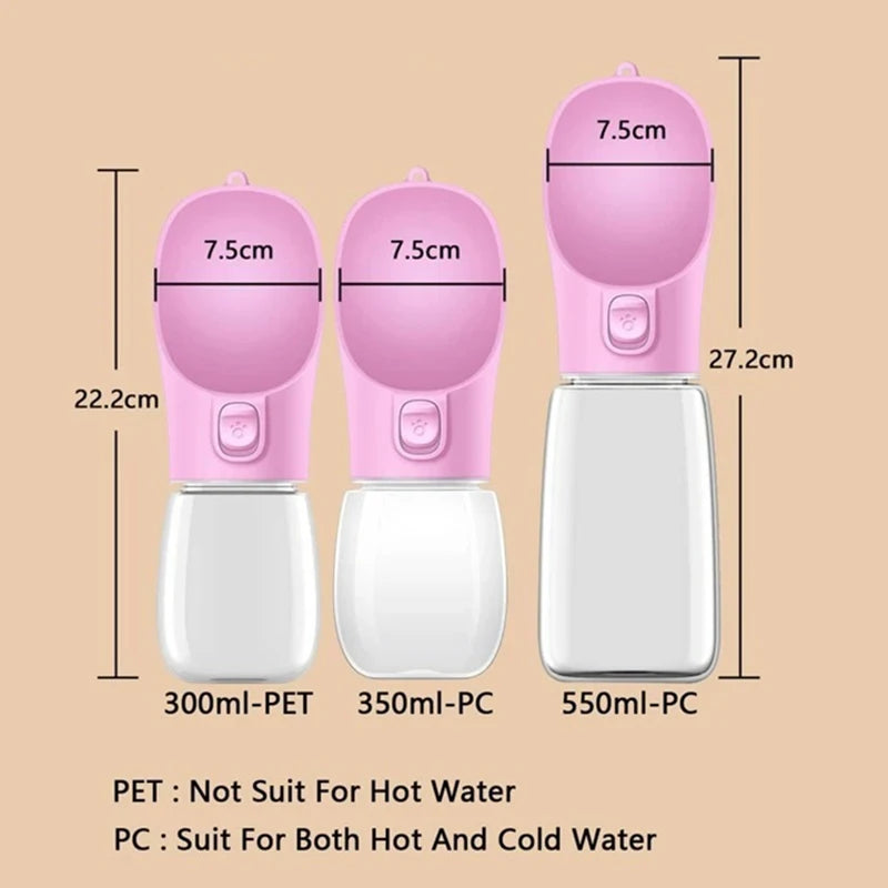 All-in-One Pet Drinking Bottle for Walks