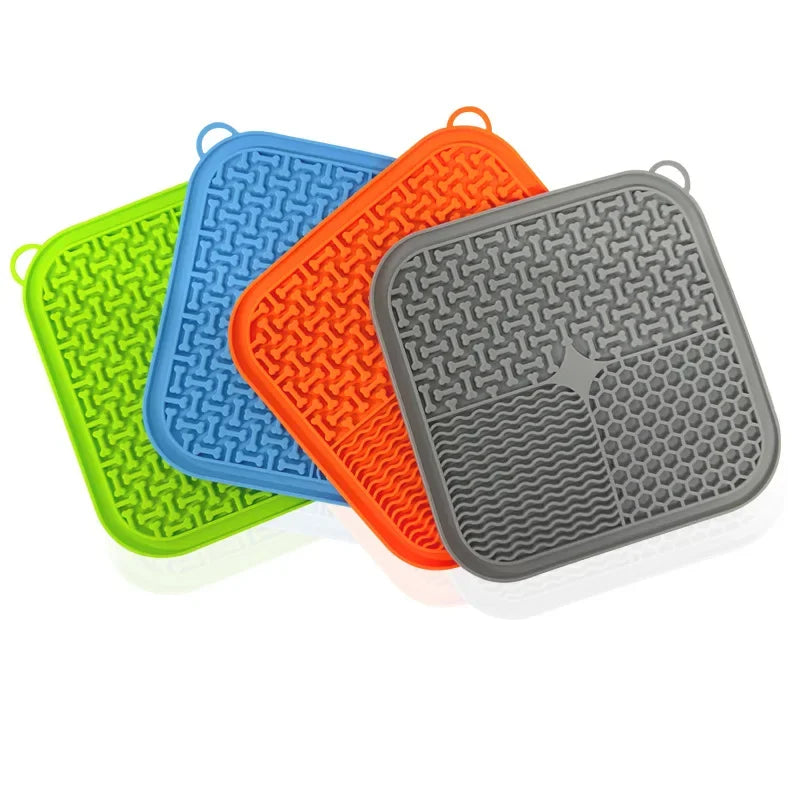 Premium Licking Mat Slow Feeder for Dogs & Cats – Suction Cup Lick Pad for Anxiety Relief & Healthy Eating
