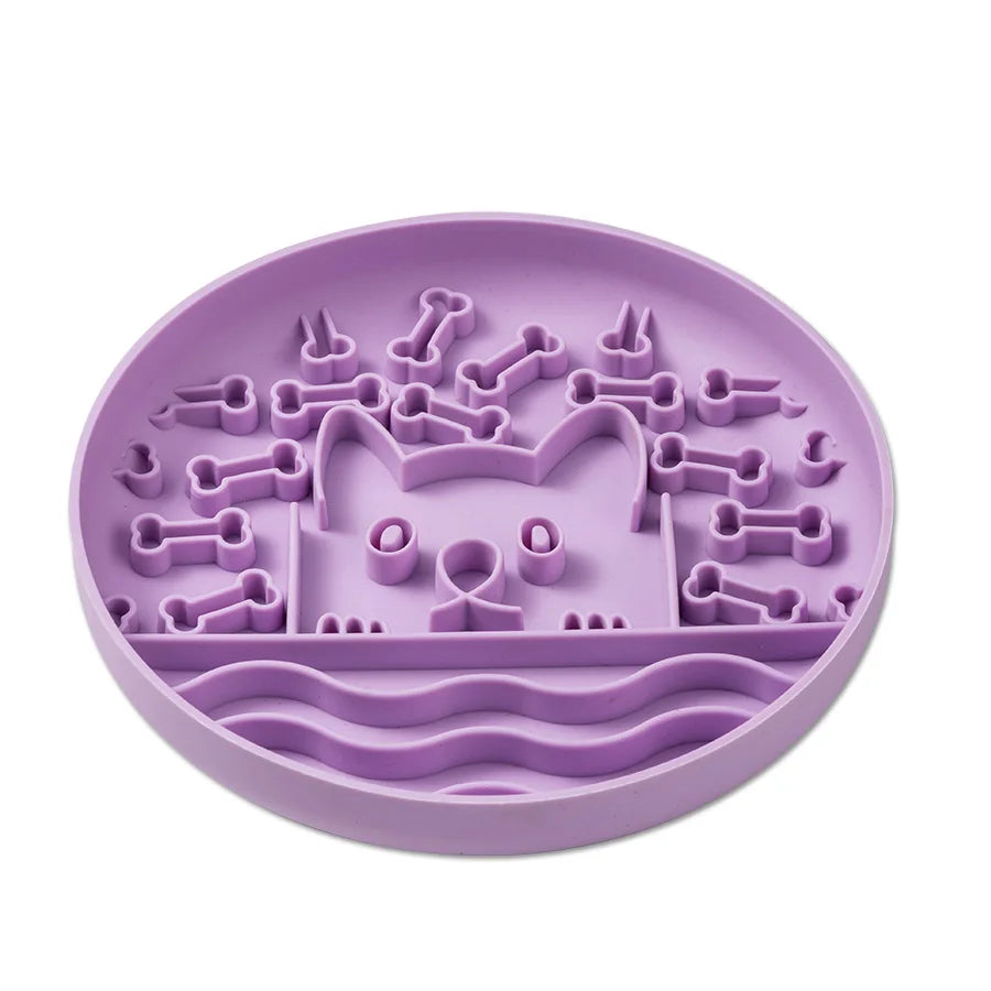 Silicone Pet Slow Feeder Lick Mat – Non-Slip Cute Food Pad for Dogs & Cats
