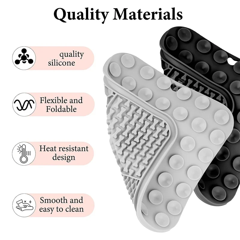 2-Pack Dog Lick Mats with Suction Cups – 20x20cm Silicone Slow Feeder for Cats & Dogs, Ideal for Butter, Yogurt, and Treats