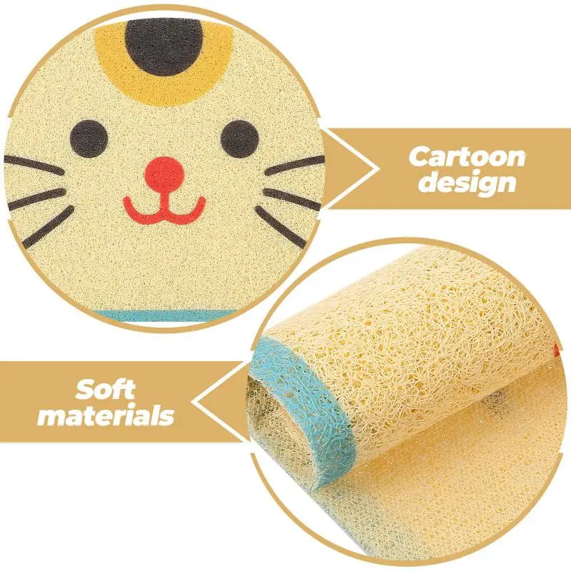 Durable Cat Litter Mat – Large Non-Slip Pet Rug for Litter Box, Indoor Kitten & Dog Mat, Easy-Clean Household Pet Accessory