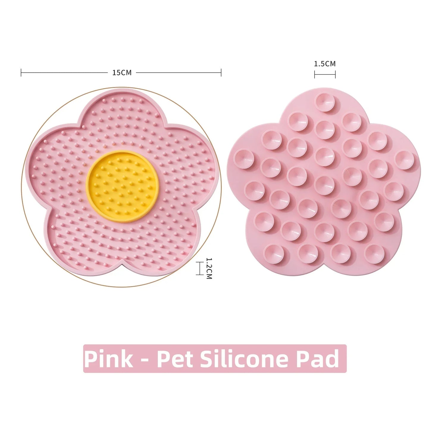 Sunflower Pet Lick Mat – Dual-Color Silicone Slow Feeder for Dogs & Cats, Non-Slip & Easy to Clean