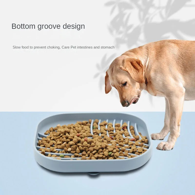 Silicone Pet Licking Mat – Multifunctional Slow Feeder Bowl & Placemat with Suction Cups for Dogs & Cats
