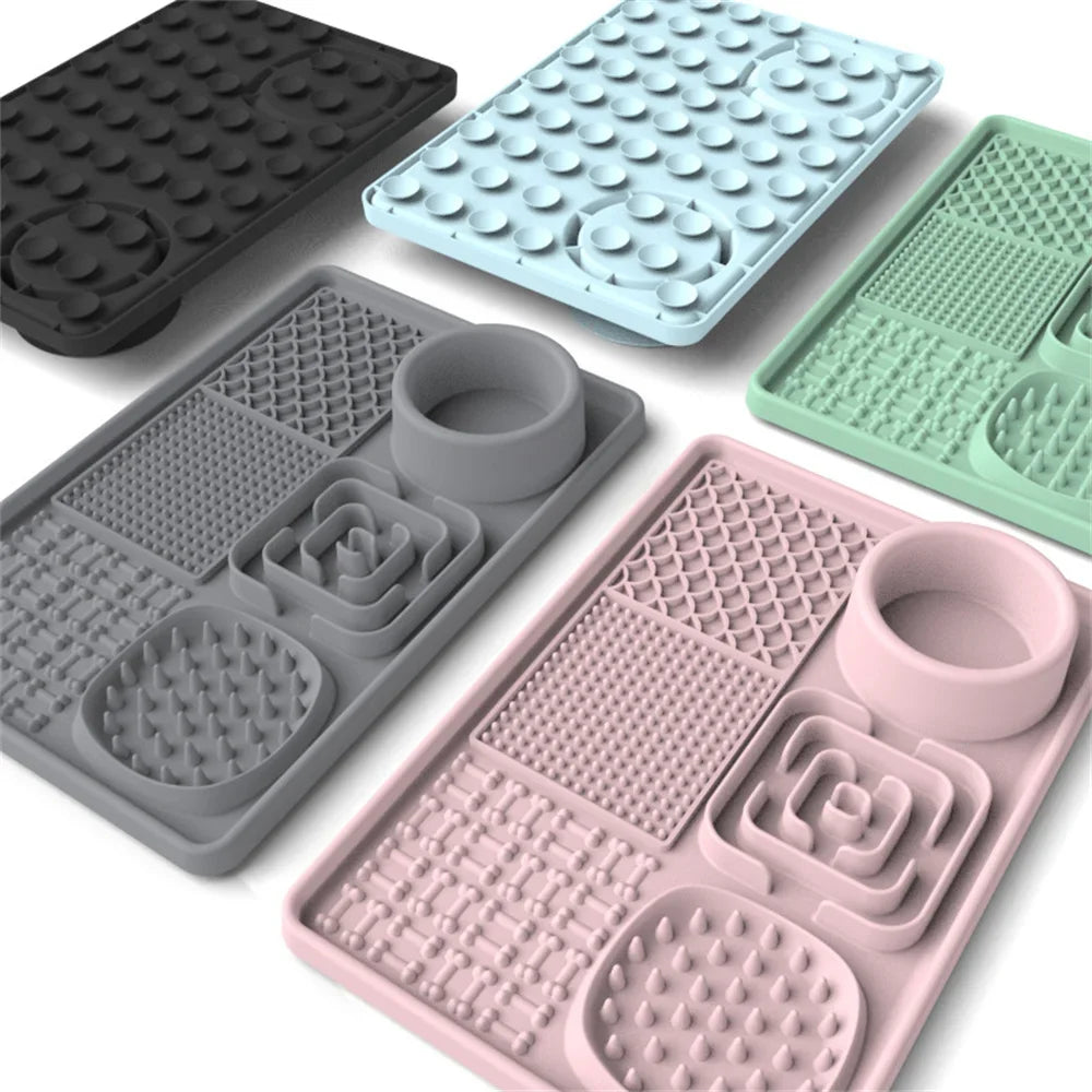 Silicone Lick Mat for Dogs – Suction Cup Slow Feeder for Anxiety Relief, Butter, Yogurt & Treats