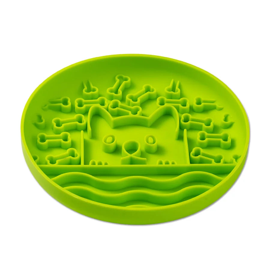 Silicone Pet Slow Feeder Lick Mat – Non-Slip Cute Food Pad for Dogs & Cats