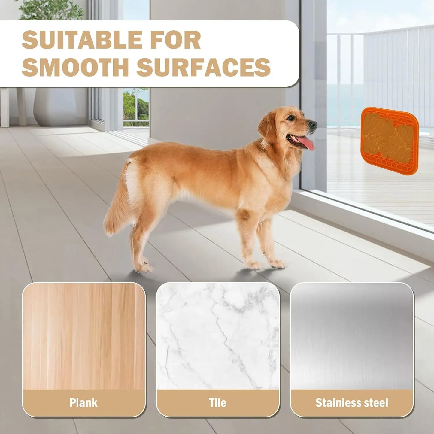 Licking Mat Slow Feeder for Dogs and Cats, Premium Lick Pad with Suction Cups for Dog Anxiety Relief Dog Bowls Treats Training
