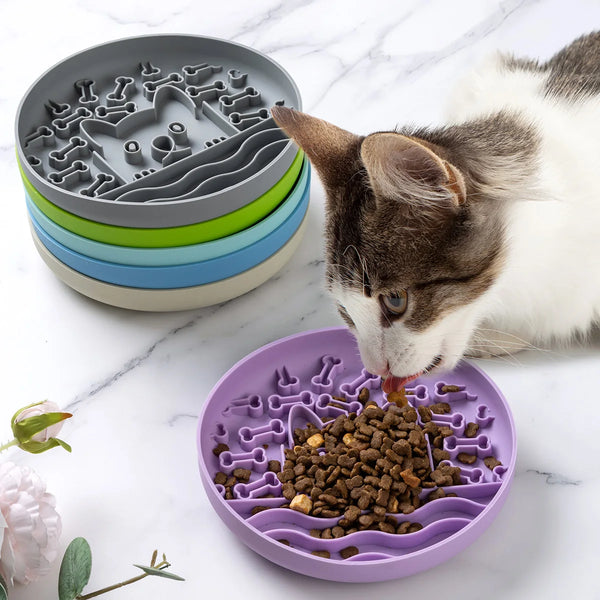 Silicone Pet Slow Feeder Lick Mat – Non-Slip Cute Food Pad for Dogs & Cats