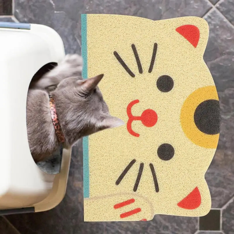 Durable Cat Litter Mat – Large Non-Slip Pet Rug for Litter Box, Indoor Kitten & Dog Mat, Easy-Clean Household Pet Accessory