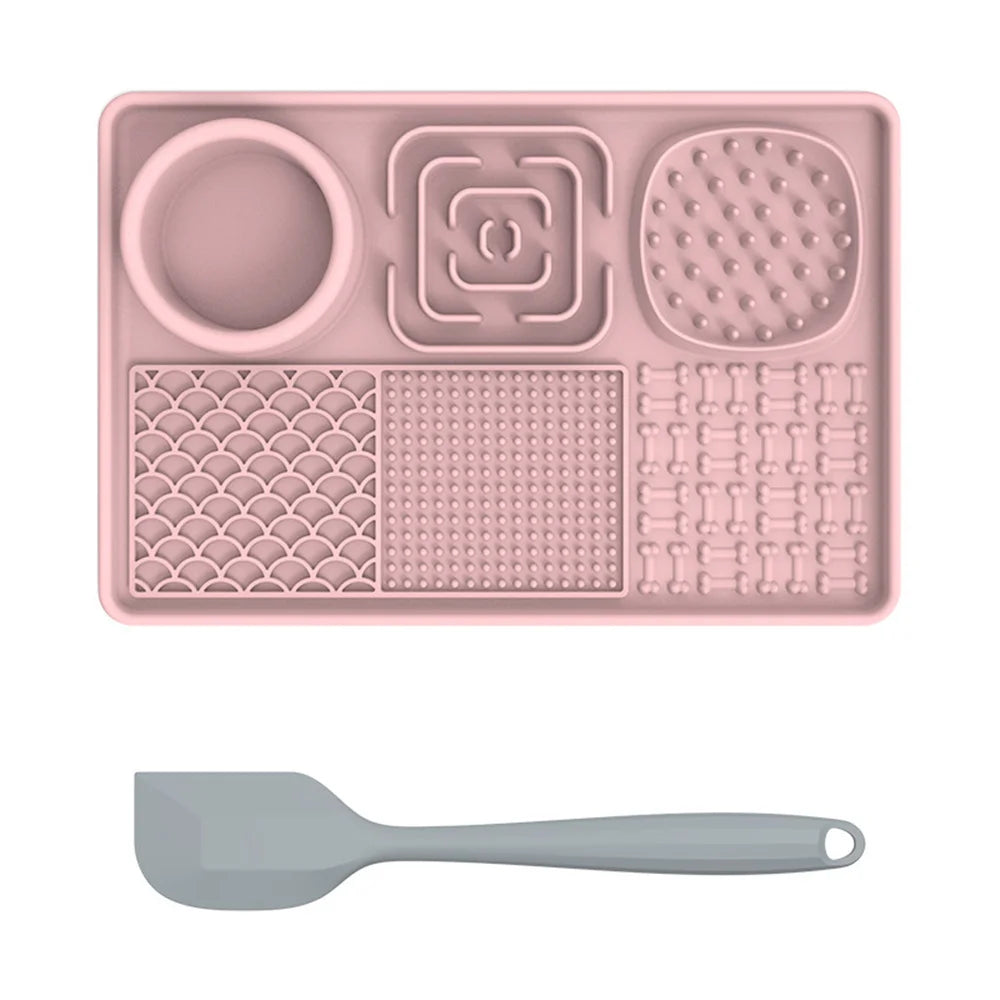 Silicone Lick Mat for Dogs – Suction Cup Slow Feeder for Anxiety Relief, Butter, Yogurt & Treats