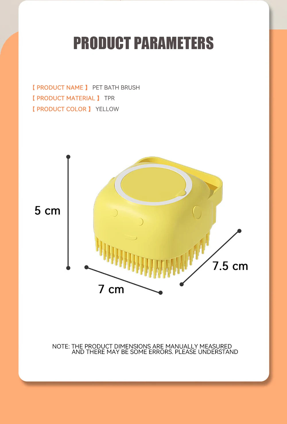 PawSpa™ Bath Brush with Shampoo Dispenser