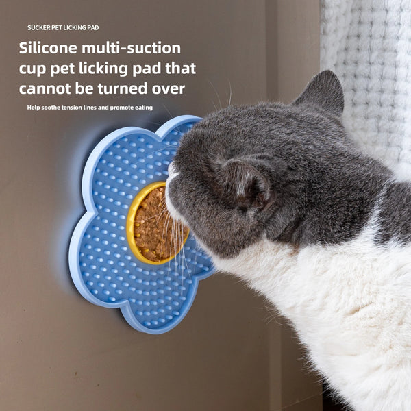 Sunflower Pet Lick Mat – Dual-Color Silicone Slow Feeder for Dogs & Cats, Non-Slip & Easy to Clean