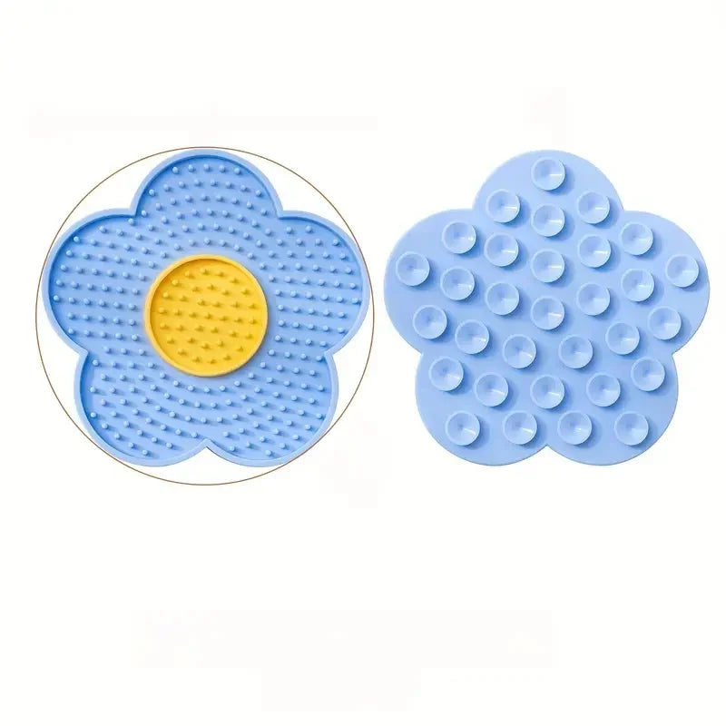 Sunflower Pet Lick Mat – Dual-Color Silicone Slow Feeder for Dogs & Cats, Non-Slip & Easy to Clean