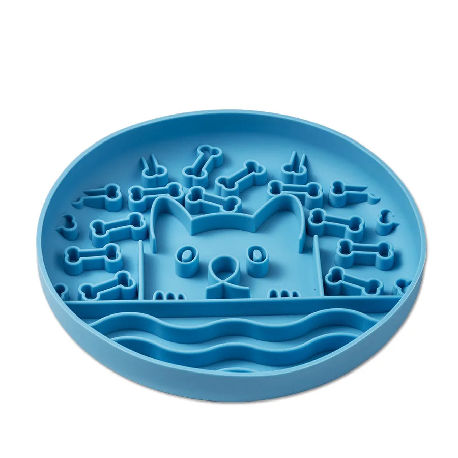 Silicone Pet Slow Feeder Lick Mat – Non-Slip Cute Food Pad for Dogs & Cats