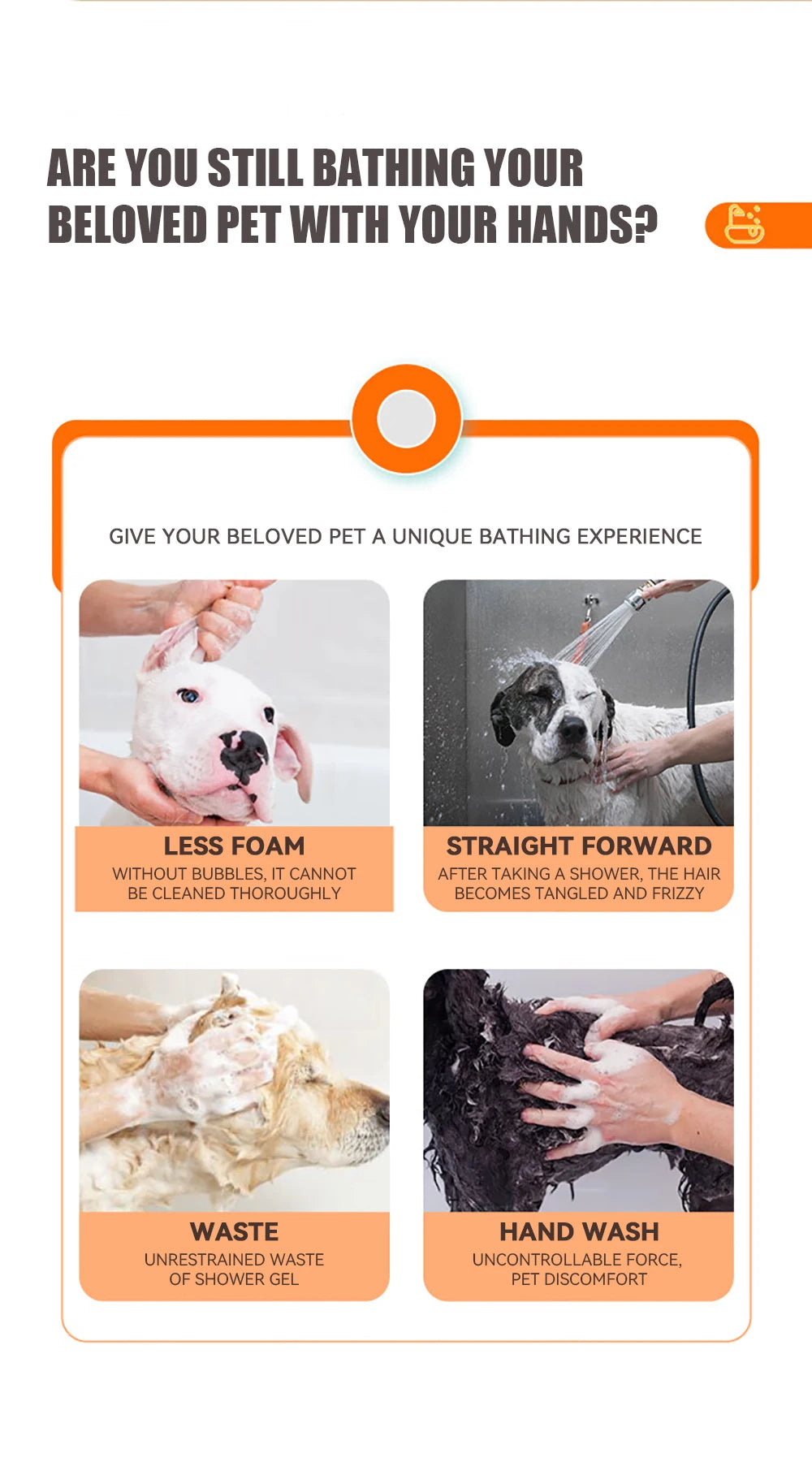 PawSpa™ Bath Brush with Shampoo Dispenser