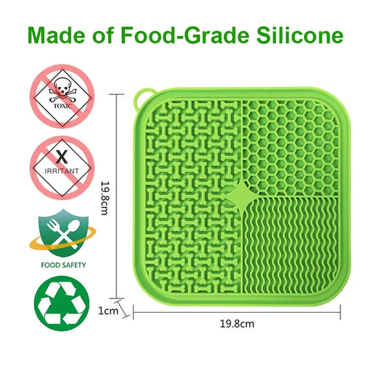 Premium Licking Mat Slow Feeder for Dogs & Cats – Suction Cup Lick Pad for Anxiety Relief & Healthy Eating