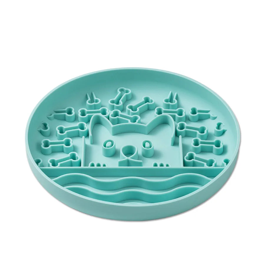 Silicone Pet Slow Feeder Lick Mat – Non-Slip Cute Food Pad for Dogs & Cats