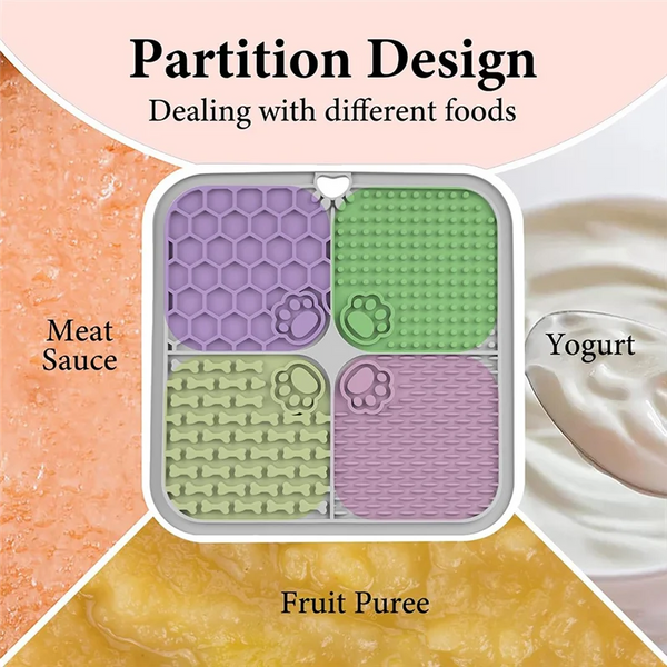 2-Pack Dog Lick Mats with Suction Cups – 20x20cm Silicone Slow Feeder for Cats & Dogs, Ideal for Butter, Yogurt, and Treats